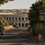Camping arènes de nîmes, route vers Nîmes et Arènes