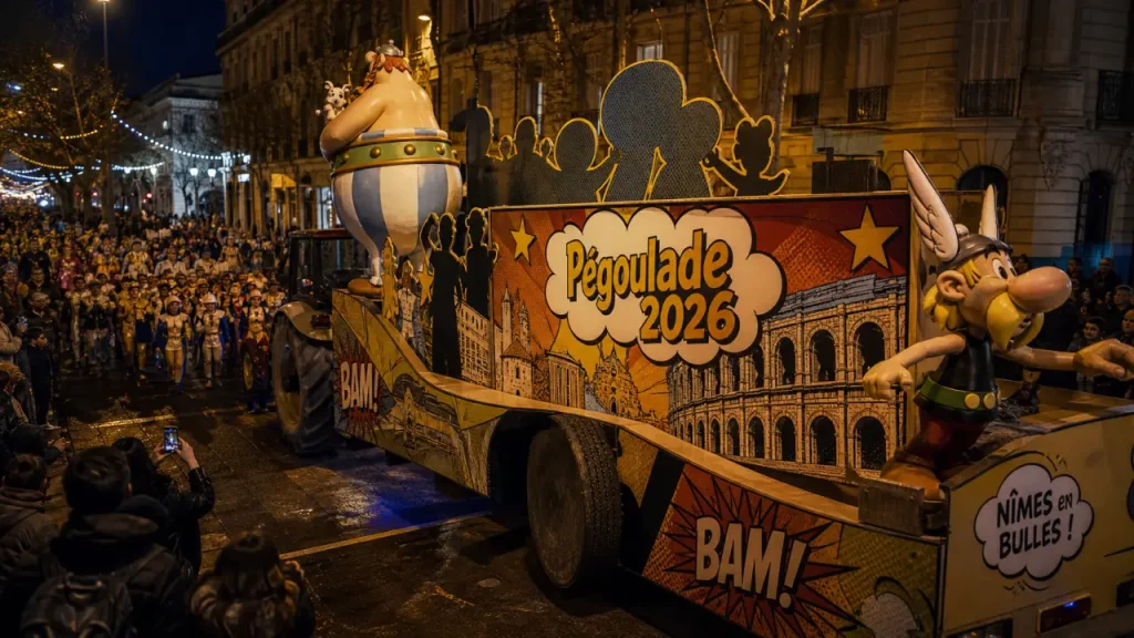 Pégoulade de Nîmes 2026 : 12 chars, BD et tour des boulevards