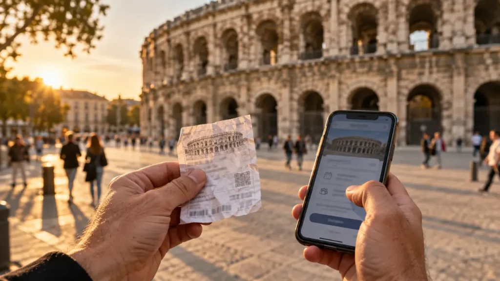 Billets pour arènes de Nîmes : billet et réservation sur smartphone