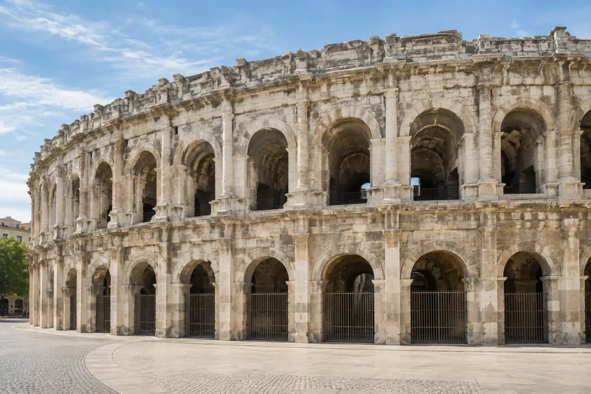 Arènes de Nîmes : date de construction et façade antique du monument romain