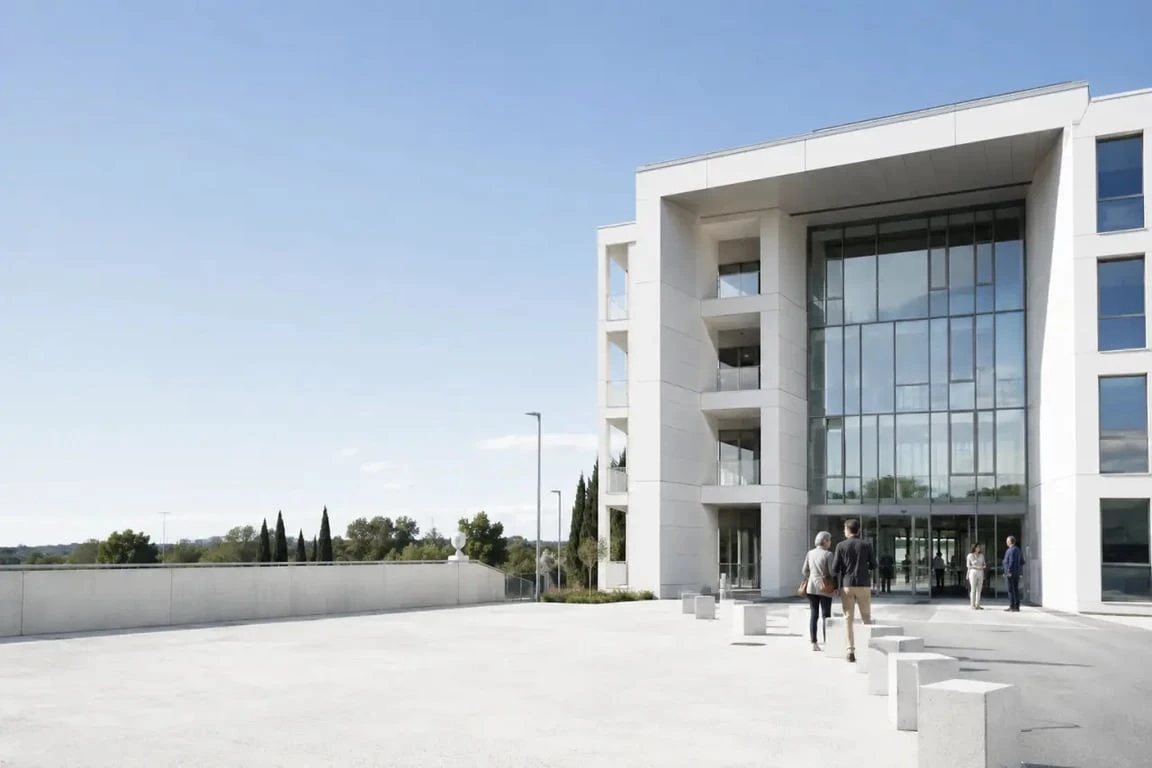 nimes serre cavalier : vue extérieure du Centre de gérontologie à Nîmes