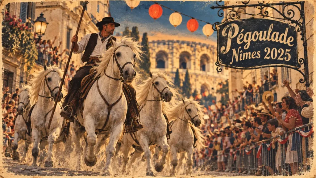 Feria de Nîmes 2025 programme Pégoulade et arènes, gardian et chevaux