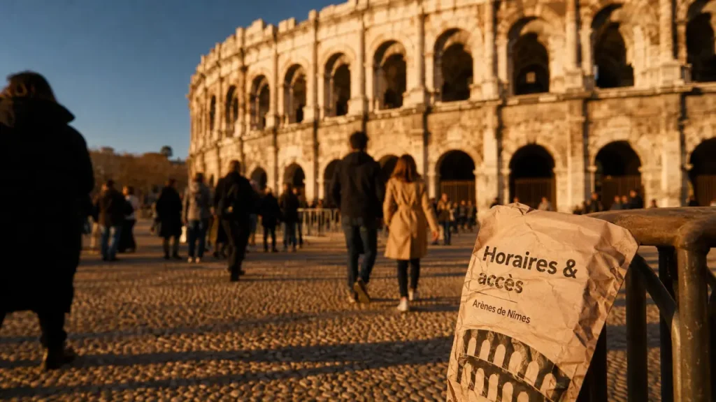 Horaires visite arènes de Nîmes, accès au pied des arènes