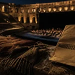 Meilleures places arènes de Nîmes : vue depuis les gradins vers la scène