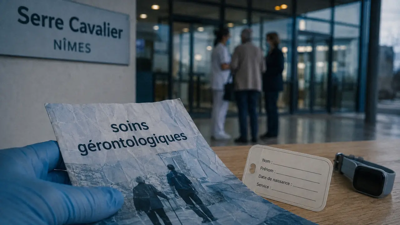 nimes serre cavalier : brochure soins et entrée du centre Alzheimer à Nîmes