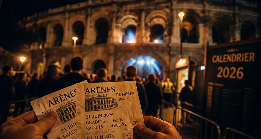 Programmation arènes de nîmes 2026 : 32 dates festival, billets et Arènes