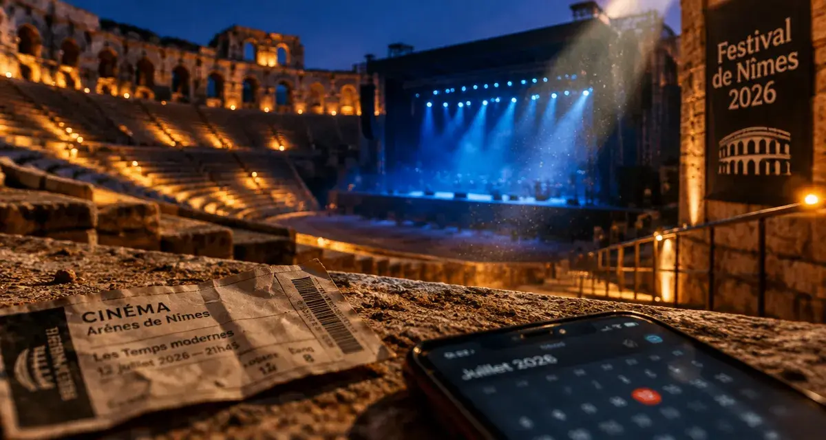 Arènes de Nîmes festival 2026 : billet et calendrier devant la scène