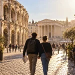 Circuit pour visiter Nîmes à pied : Arènes et tour Magne