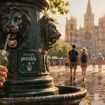 De l’eau potable disponible à la fontaine de la place aux Herbes
