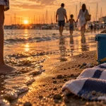 Grau-du-Roi : activités famille en plage et mer au coucher du soleil