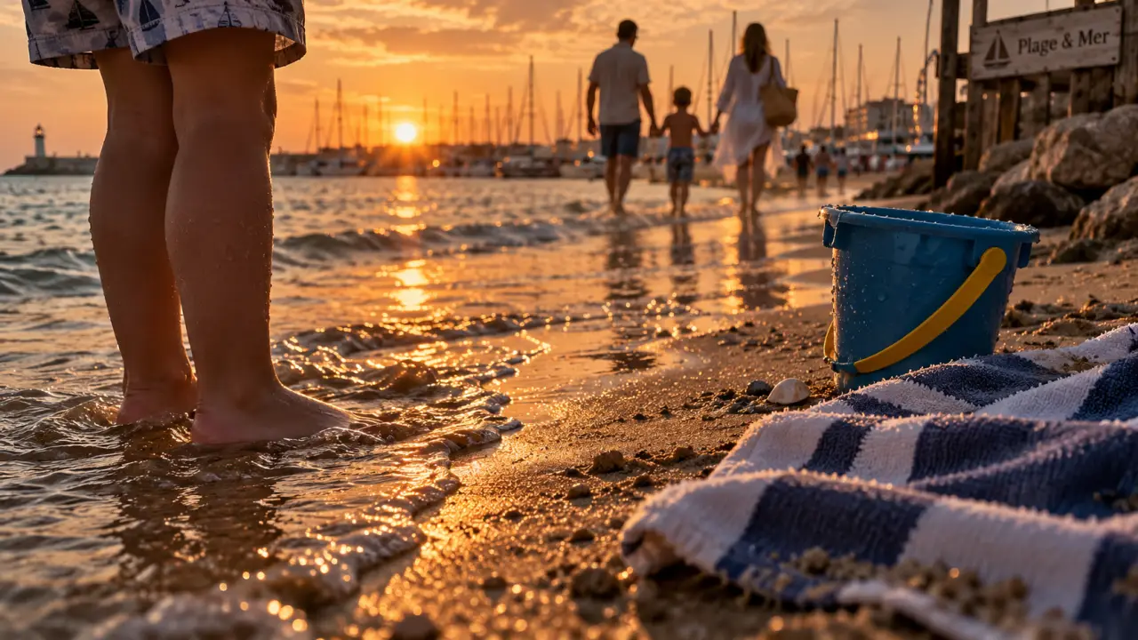 Grau-du-Roi : activités famille en plage et mer au coucher du soleil