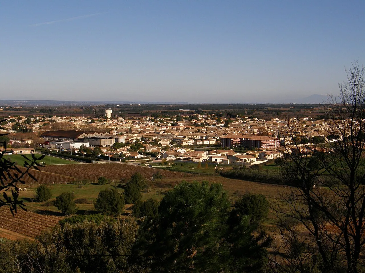 Vue générale de Générac dans les Costières